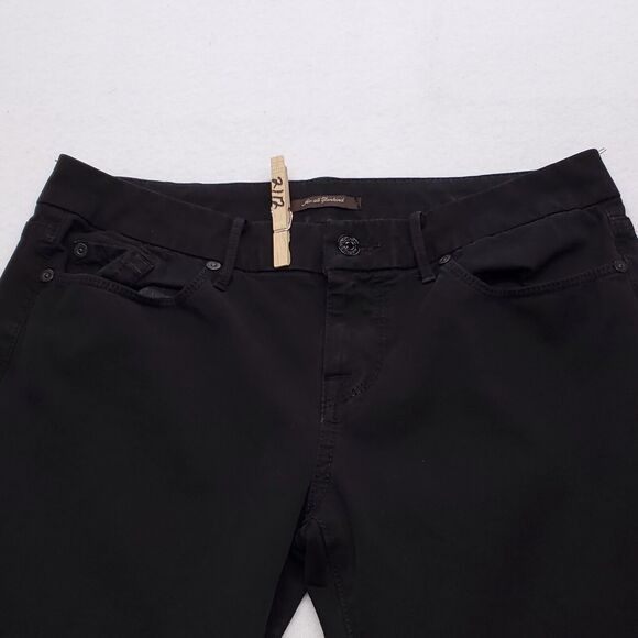 7 For All Mankind Casual Button Zip Denim Dark Wash Jeans Womens Size 30 Black - Picture 1 of 8